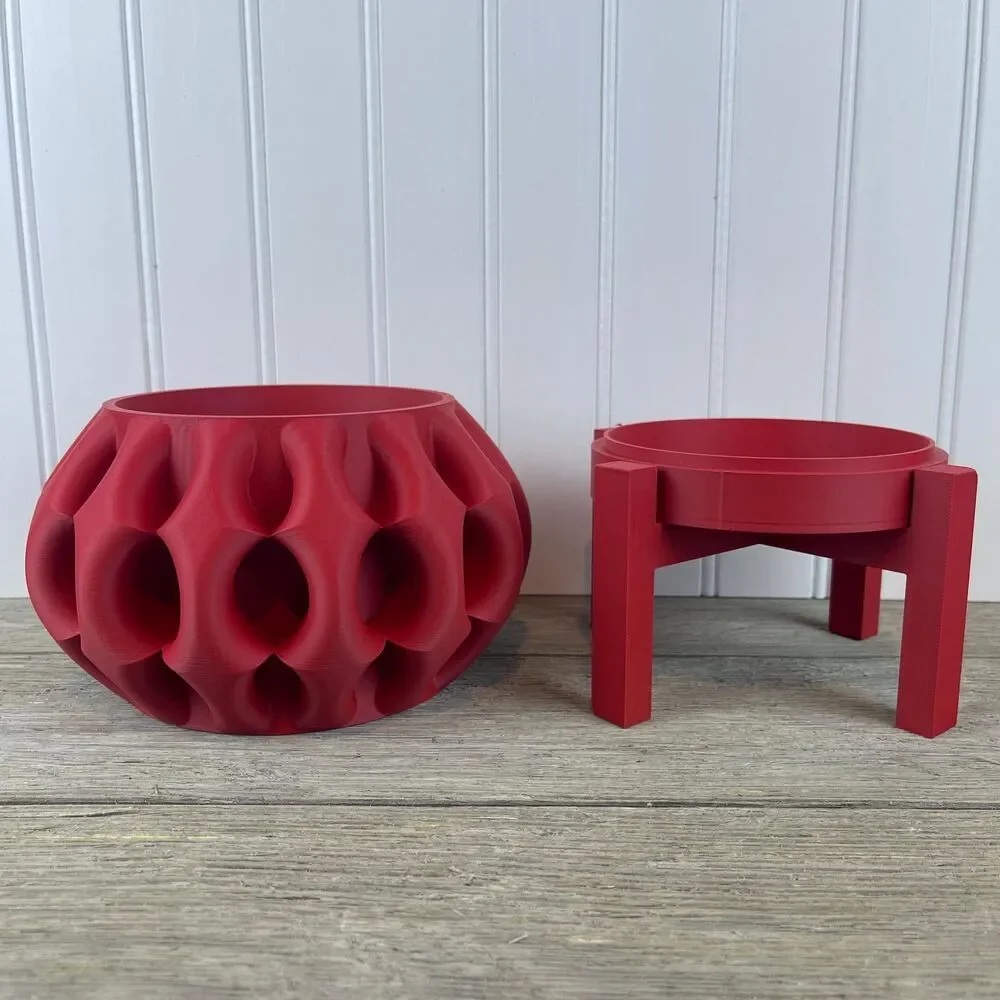 Modern Indoor Flower Pot w/ Drainage Tray, Xiomu Planter Pot